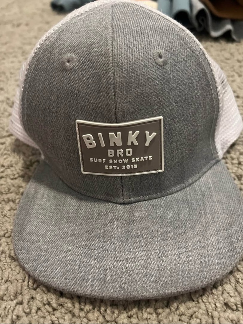 Binky Bro Kids Gray Trucker Hat with Mesh Back